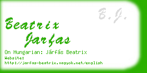 beatrix jarfas business card